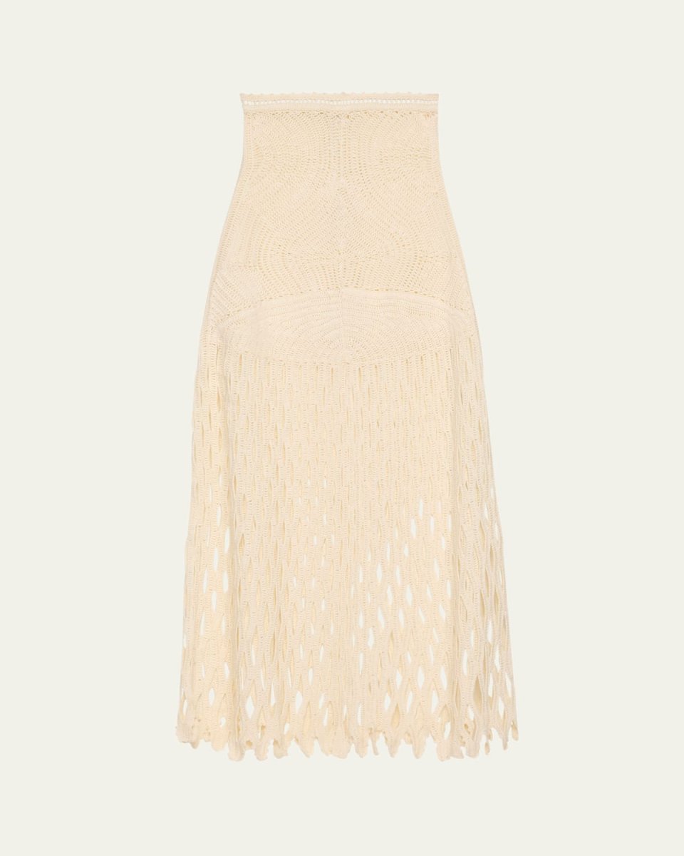 Kalista Crochet-Knit Skirt
